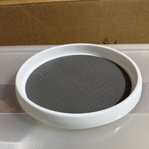 White and Gray Round Lazy Susan Tray